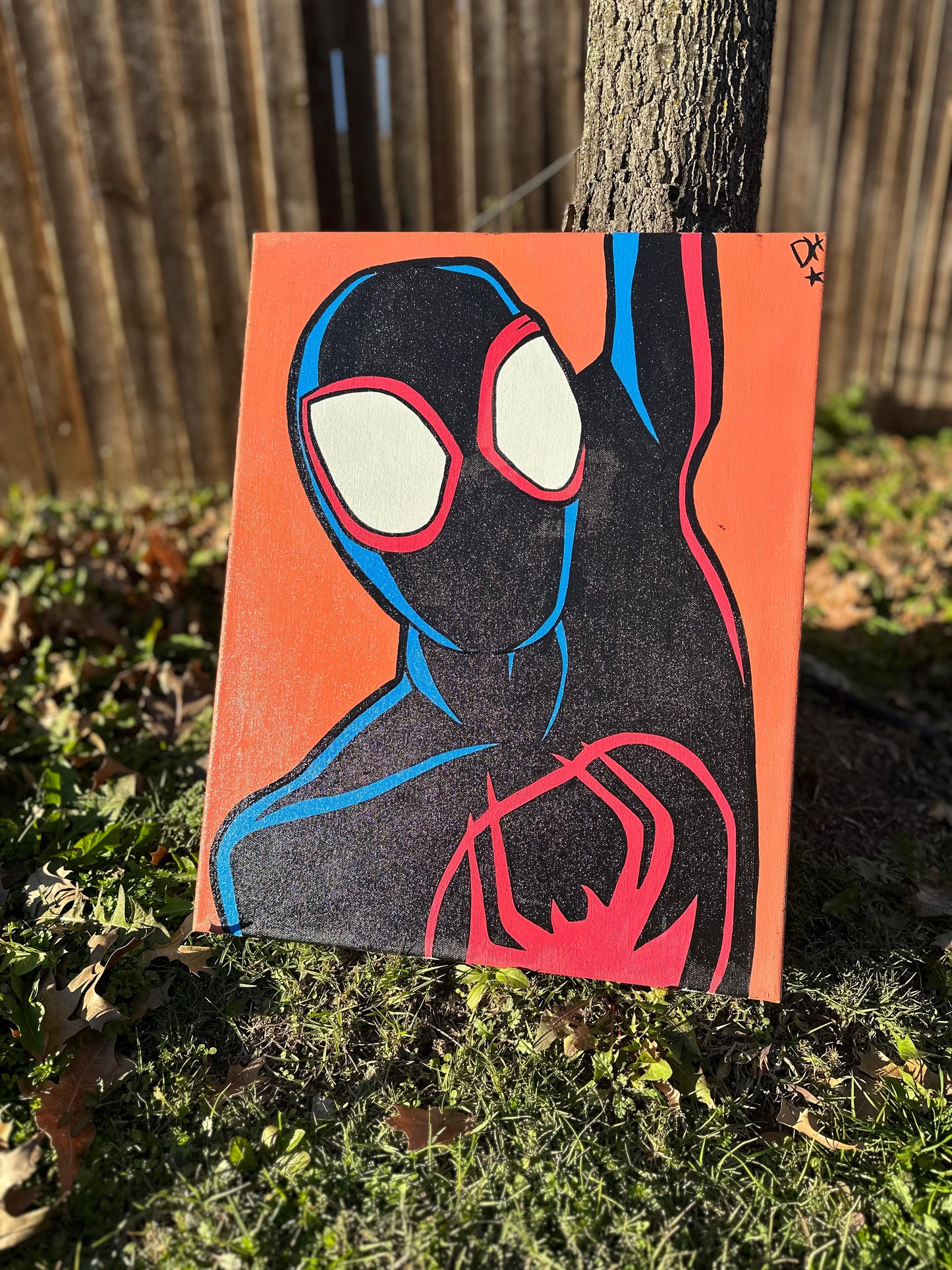 Miles Morales Acrylic Painting