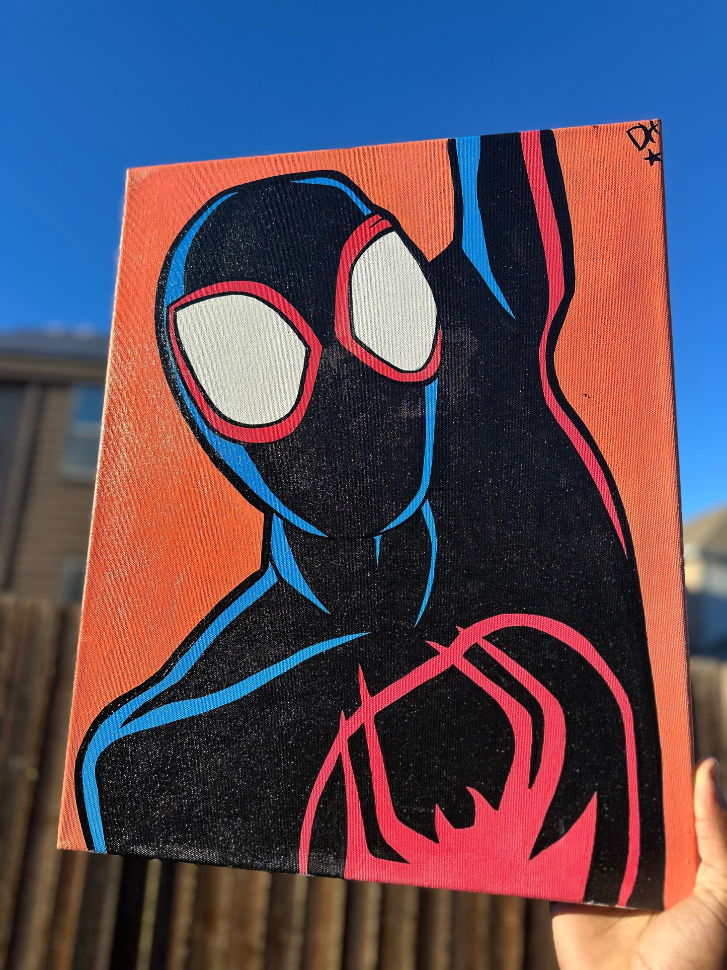 Miles Morales Acrylic Painting